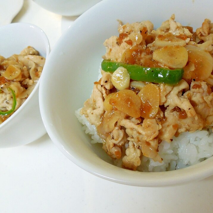 ステーキソースで☆簡単スタミナ丼